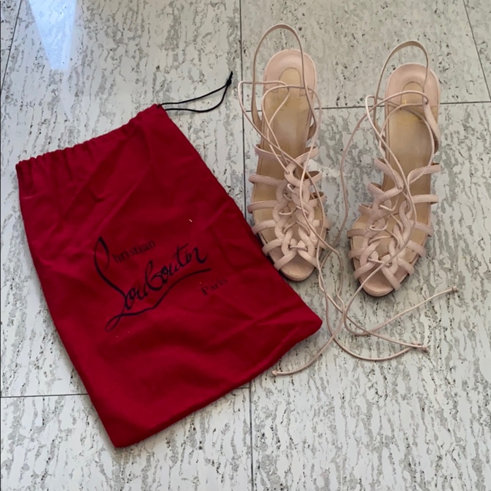 Lace Up Sexy Heels Blush Pink